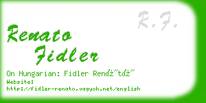 renato fidler business card